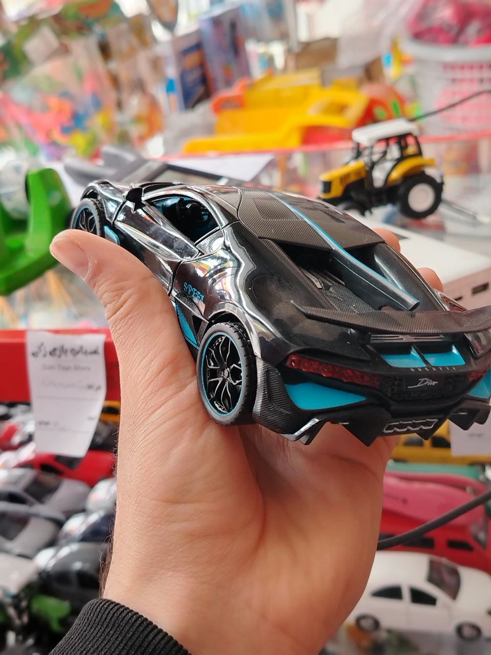 ماشین بوگاتی فلزی موزیکال درب بازشو