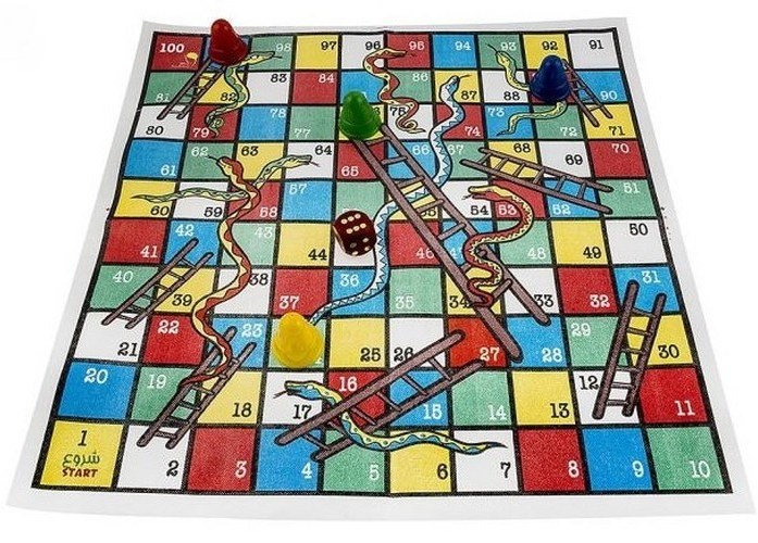 بازی فکری منچ و مار پله کلاسیک خانواده 4 نفره