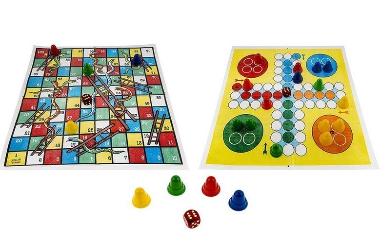 بازی فکری منچ و مار پله کلاسیک خانواده 4 نفره