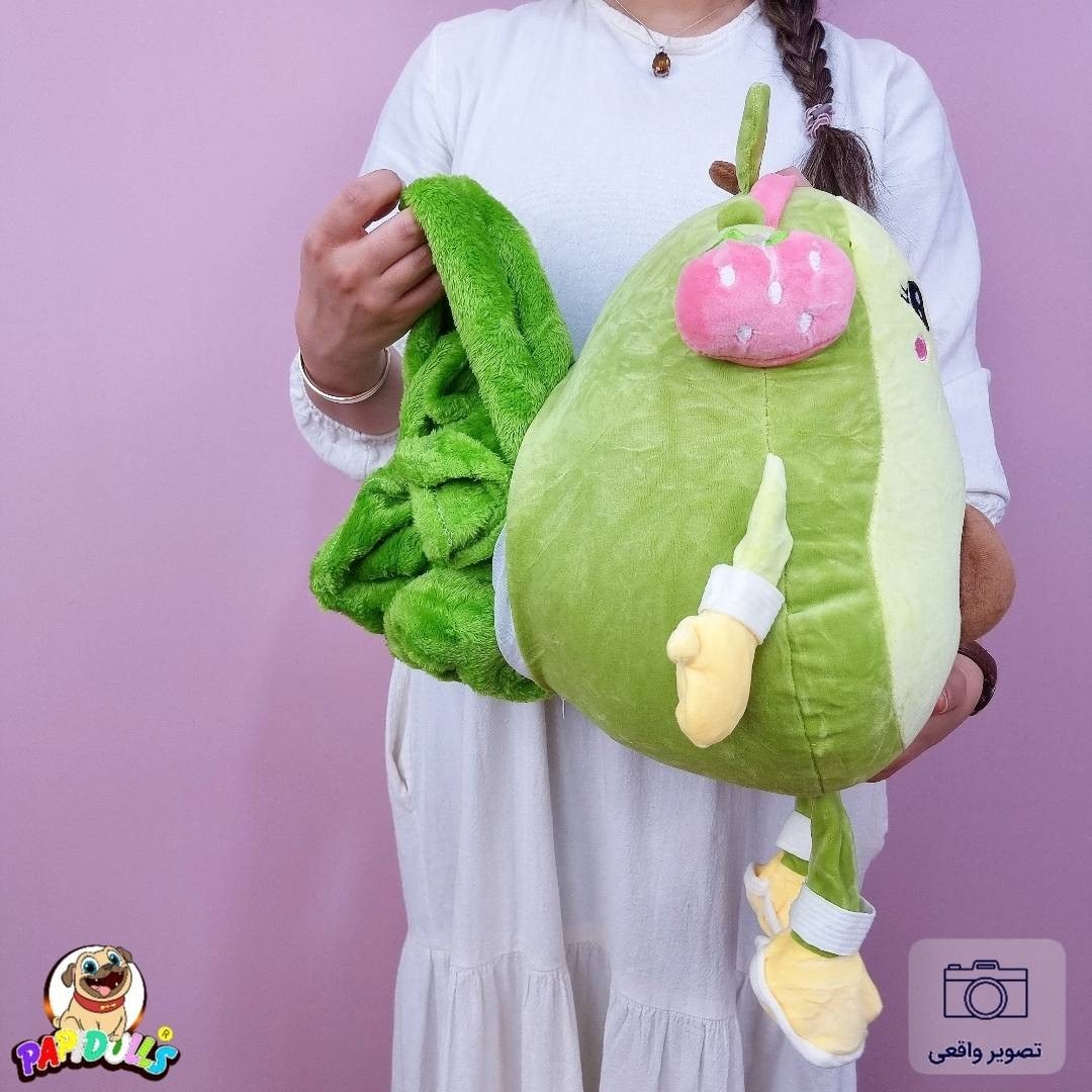 عروسک پتودار طرح آووکادو سایز ۵۰ سانتی‌متر به همراه پتو