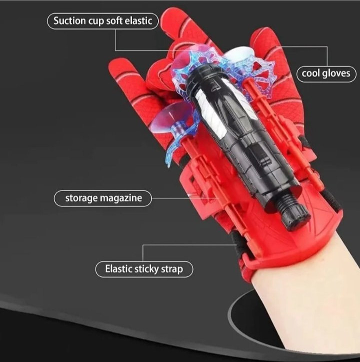 دستکش تیر پرتاب کن چسبونکی اسپایدرمن Spider hero